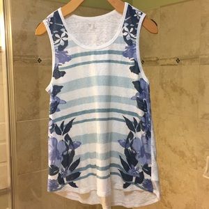 Tank Top with Tropical Detail